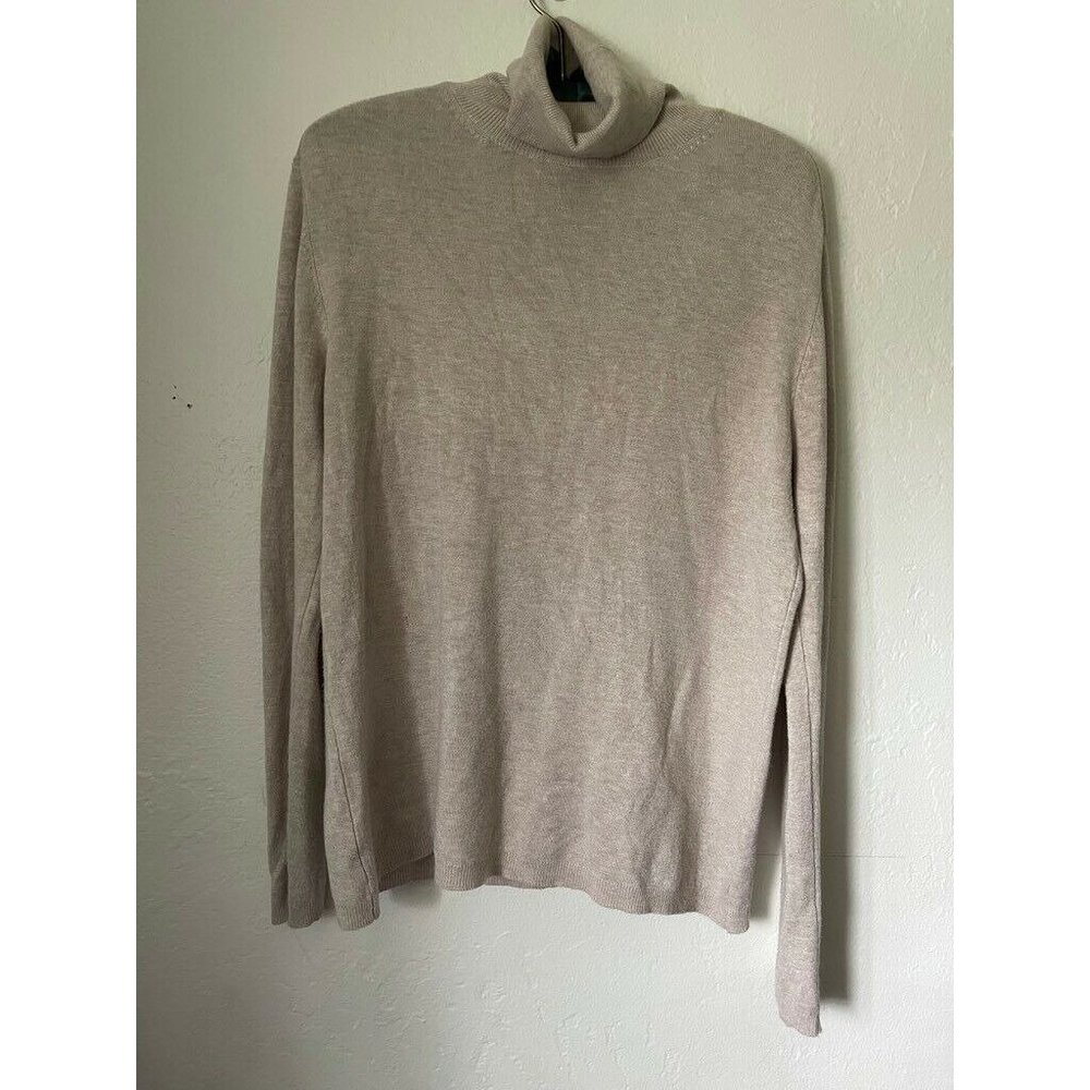Zara Knit Womens Turtleneck Beige L